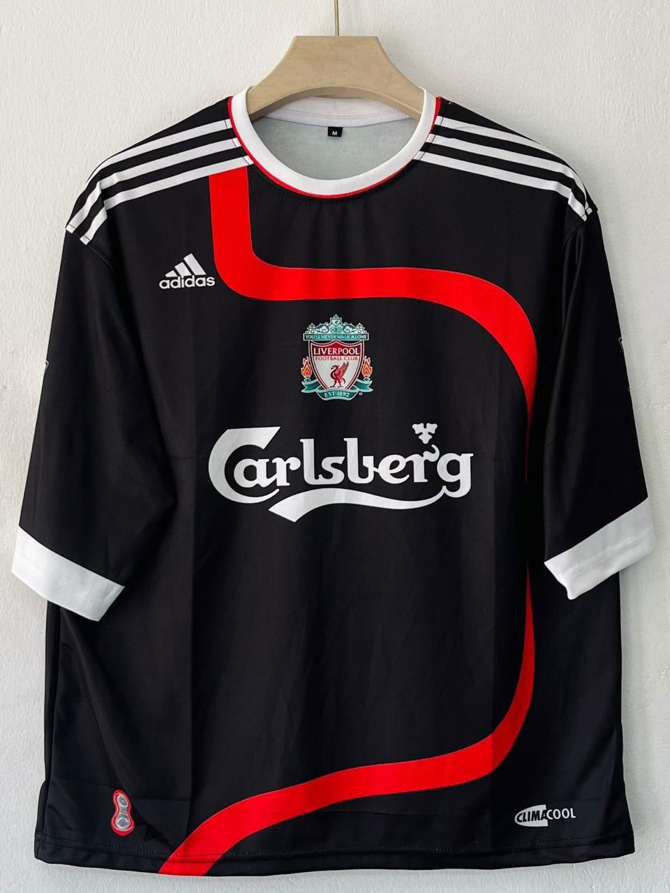 black Adidas Liverpool 2007-2008 third football