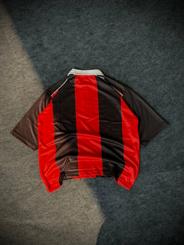 Italy Vintage Striped Polo Collar