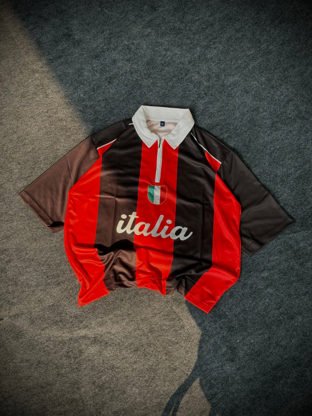 Italy Vintage Striped Polo Collar