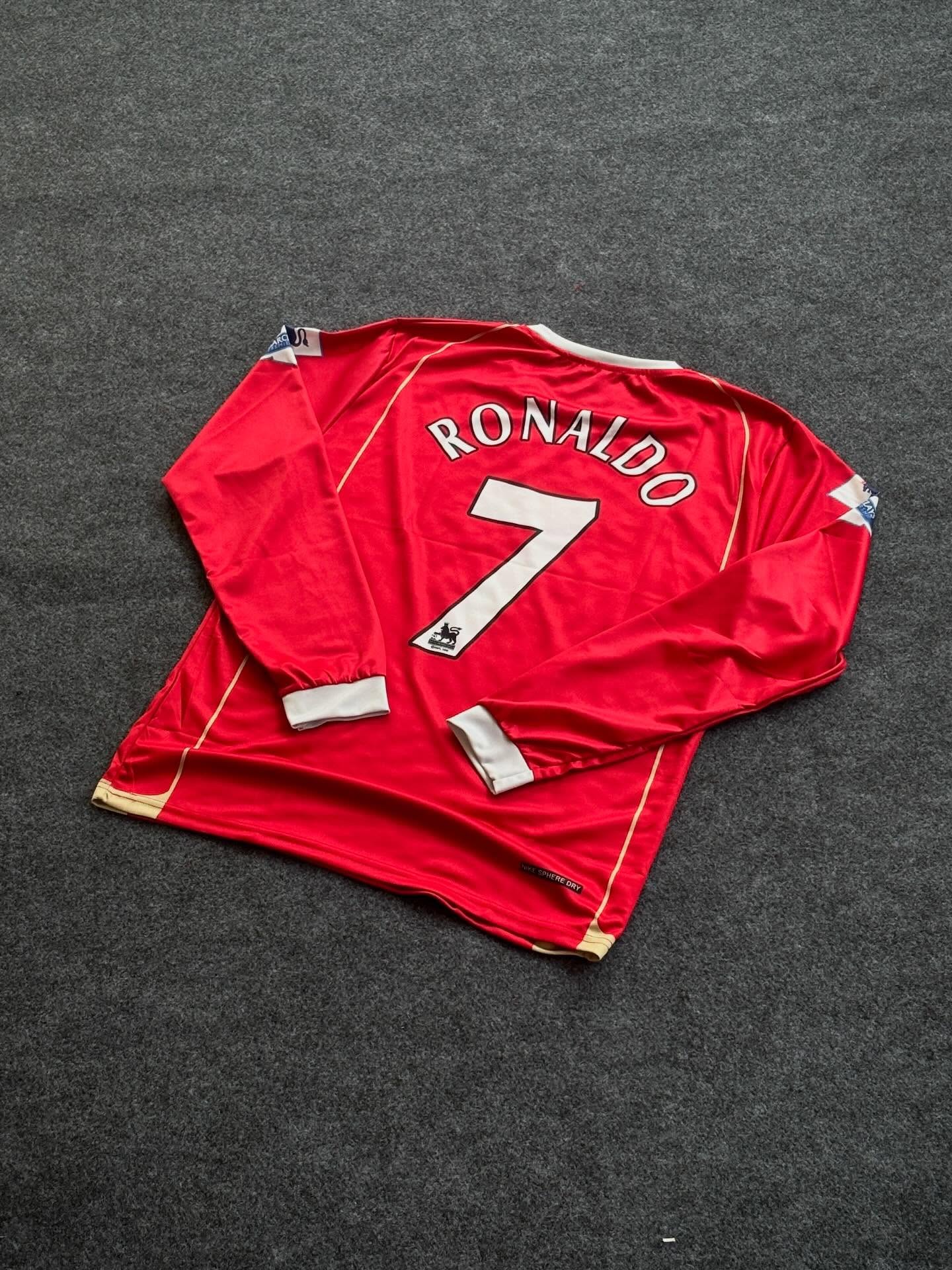 Manchester United 2006-07 long-sleeved home football jersey