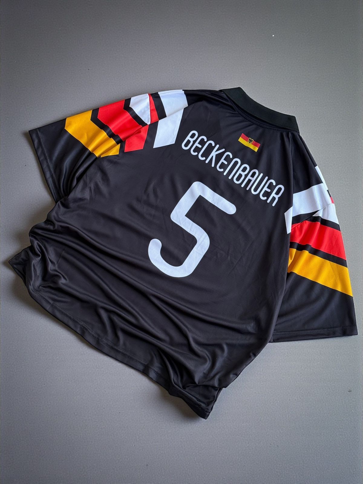 Germany 1996 Franz Beckenbauer black five-sleeve retro football jersey