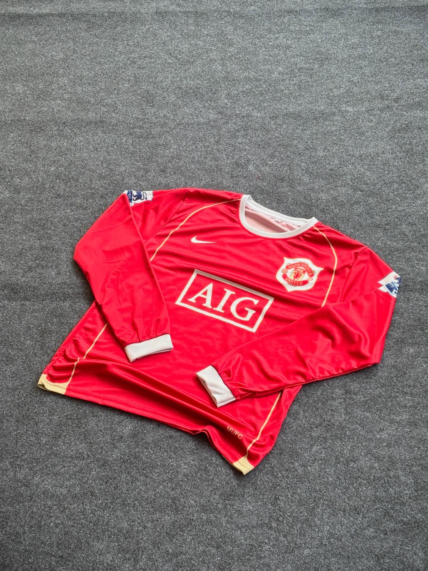 Manchester United 2006-07 long-sleeved home football jersey