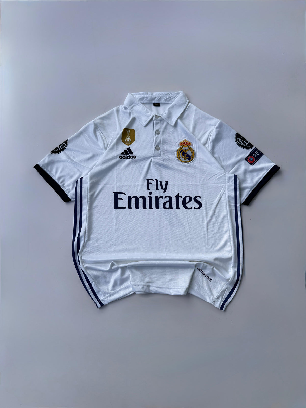 Real Madrid 2016-17 Home Kit Embroidey Collar