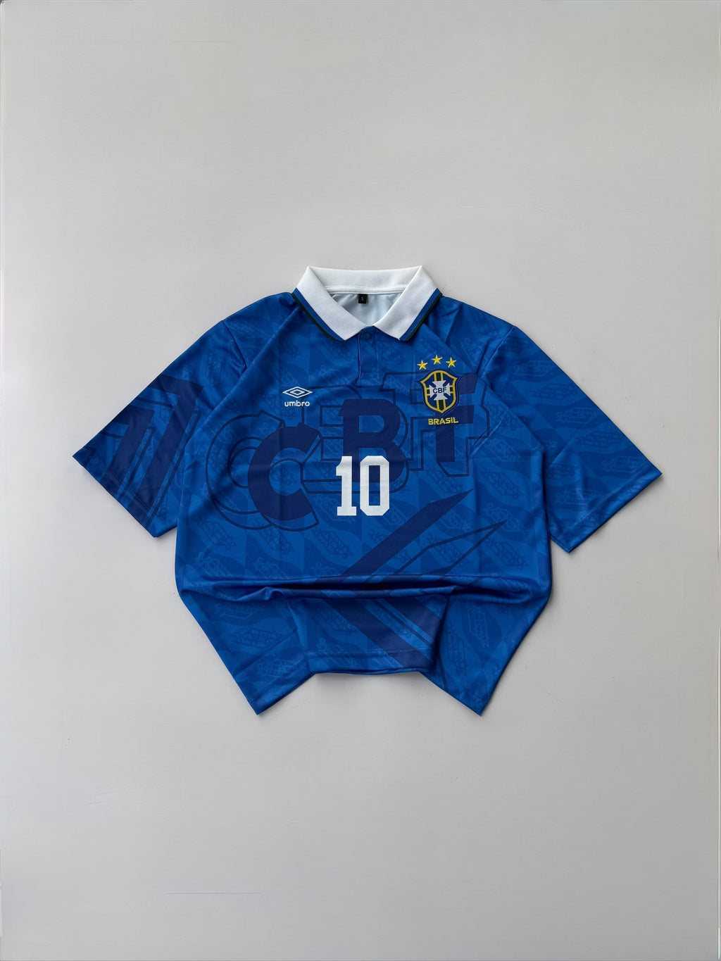 Pele 10 Brazil 1991-93 Retro Away Kit Fivesleeve Embroidery Polo Kit