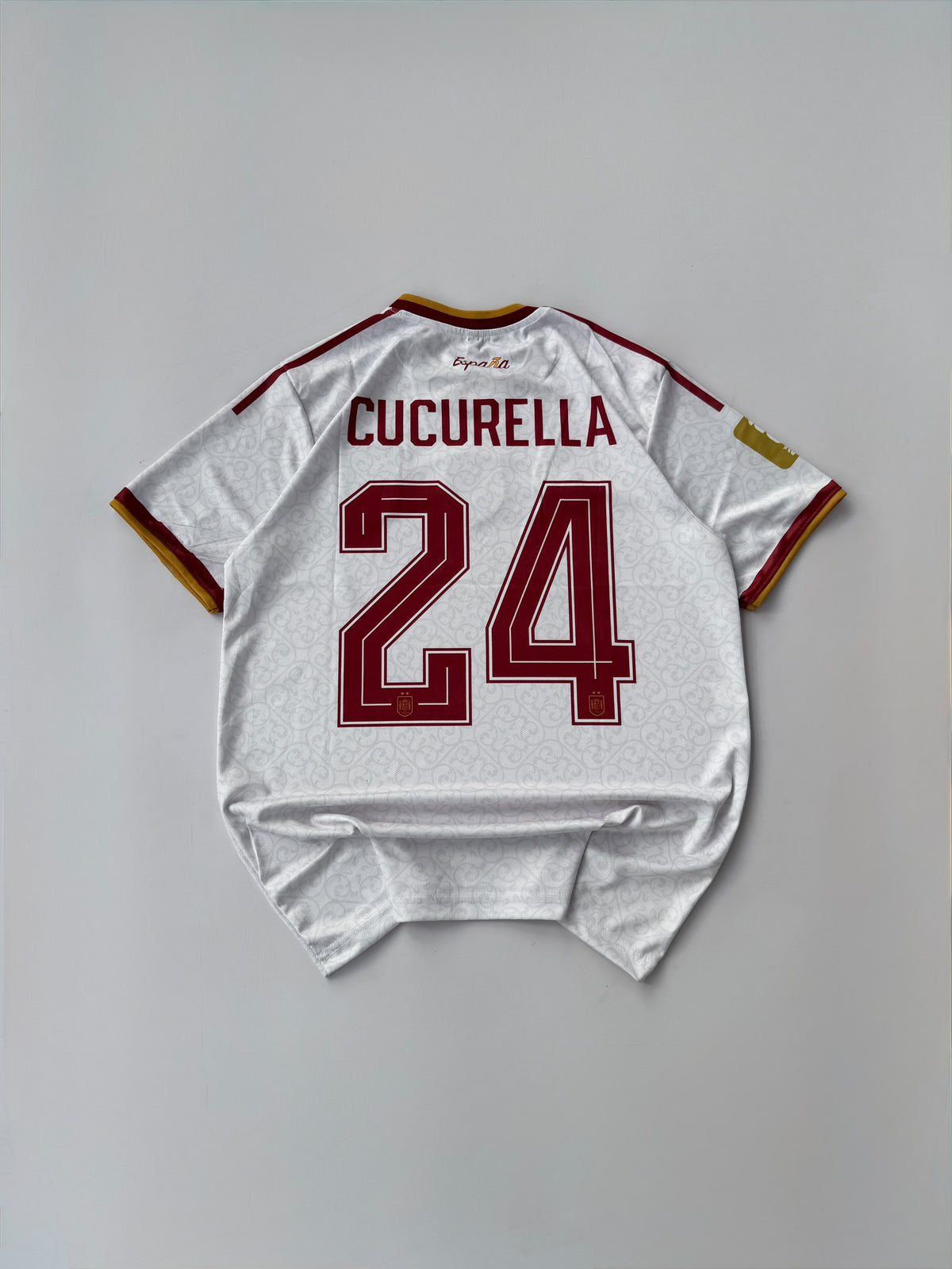 Cucurella 24 Two star Spain 2025/26 Away Kit Embroidery