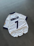 Real Madrid 2016-2017 home jersey with Cristiano Ronaldo's name and number 7 on the back.