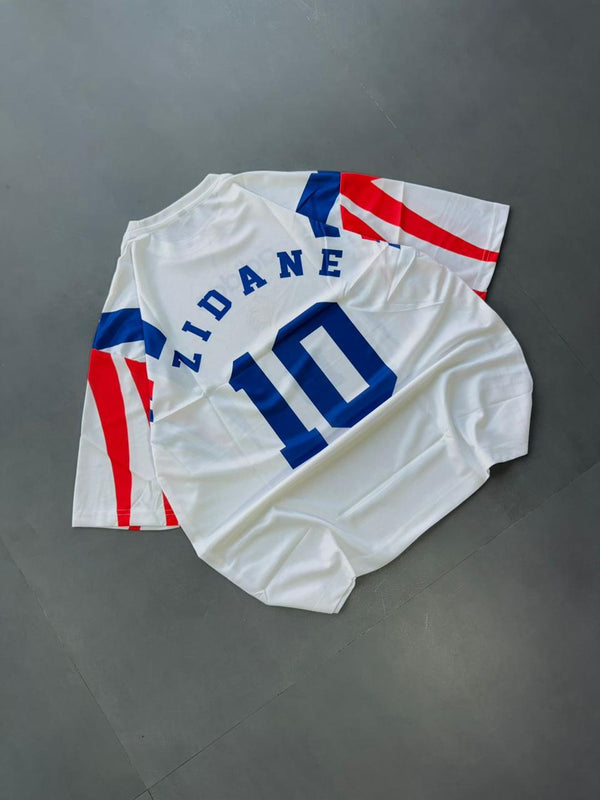 Zidane France jersey with the number 10 on the back.