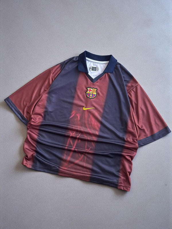 FC Barcelona x Travis Scott "Cactus Jack" special edition football jersey.